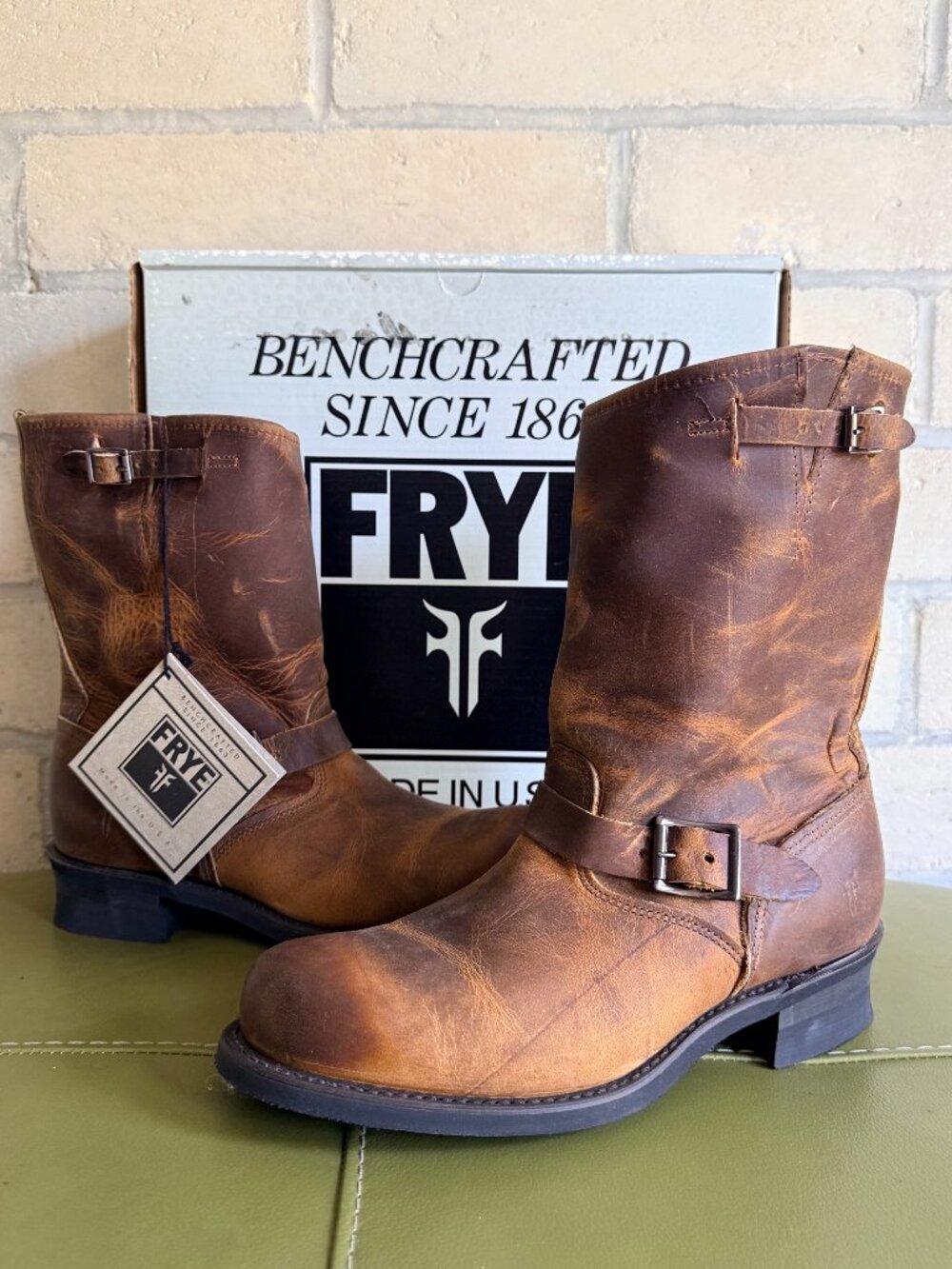 Frye Engineer 12R brown boot size 11M womens NIB